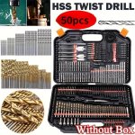 50-PIECE Titanium Coated High-speed Steel Drill Bits - Suitable For Diy And Home Projects: A Versatile Set For Power Drills