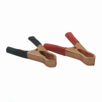 BZ144 Crocodile Clip Small 5 Amp Red black Pair