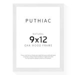 Puthiac 9X12 Solid Oak Wood Picture Frame Fits 6X8 With Mat Or 9X12 Without Mat Wall Or Tabletop Display With Stand Vertical Or
