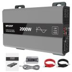 Mfuzop 2000W Pure Sine Wave Inverter 12V Dc To 110V 120V Ac Surge 4000W Power Inverter For Car Rv Truck Home Solar & Off-grid Wi