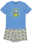 Blue Retro Arcade Pyjama Set - 11 12 Blue