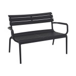 Paris Polypropylene Lounge Sofa Black Dark Grey Taupe - Dark Grey