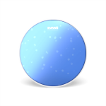 Evans Hydraulic B14HB Coated Blue Drumhead : 14