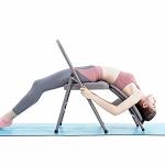 Cigocivi Yoga Auxiliary Chair With Detachable Lumbar Back Support Relieve Back Pain Chair Foldable Balance Handstand Training To