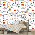 On The Go Wallpaper - 1.2M Wide X 3M High Non-adhesive Requires Wallpaper Glue