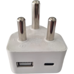 Plug Top With USB And Type-c Plug Pin White