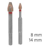 Alpen 2PC Porcelain C Protector Drill Bit Set 8 14MM ALP303002