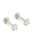 Titanium Diamante Flat Back Studs