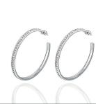 SWAROVSKI Hoop Earrings With Rhodium Plating - Default