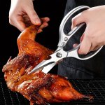 1PC Stainless Steel Kitchen Shears With Aluminum Alloy Handle - Heavy Duty Multipurpose Professional 8.5-INCH Scissors For Cutti