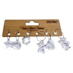 Plastic Wine Glass Charms 6 Piece Clear