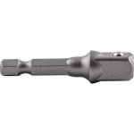 Socket Adaptor 3 8"M Sq X 50MM 1 4"M Hex Shank Carded