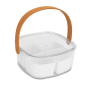 4-GRID Food Storage Container With Handle-bpa-free Fruit & Snack Organizer