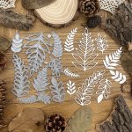 A Branch With Green Leaves Metal Cutting Dies Diy Scrapbooking Album Greeting Cards Home Decoration Holiday Blessing Eid Al-adha