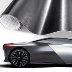 Brushed Aluminum Vinyl Car Interior Sticker - 30CM X 152CM - 3D Metallic Silver Brushed Finish - Pvc Material - Waterproof And S
