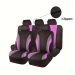 5 Full-seat Car Seat Cover Universal Small And Medium-sized Car Models Thin Polyester Fabric 2MM Sponge Four Seasons Universal C