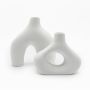 Ceramic Donut Vase Set Of 2 - Minimalist Nordic Modern Home Decor