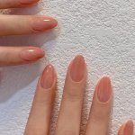 24PCS Glossy Short Oval Fake Nails Nude Gradient Press On Nails Elegant False Nails For Women Girls Fall Winter Nail Decoration