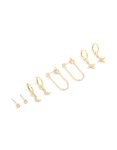 Goldair Gold Plated Cubic Zirconia Celestial Earrings 4-PACK