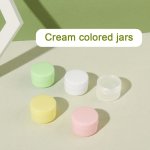 10PCS 10G Empty Round Jars - Refillable Travel Containers For Cosmetic Lotion Cream Makeup Bead Eye Shadow Rhinestone Samples Tr