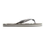 Men&apos S Bold Lines Grey & White Flip Flops