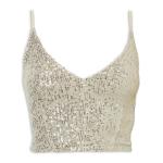 Silver Sequins Crop Top