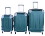 Smte 3-PIECE Travel 28-INCH Luggage Suitcase Set Stylish D Green With Keychain