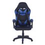 Ergonomic Pu Leather Gaming Chair With Head & Lumbar Support Blue