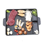 Ashcomonline Rectangle Grilling Plate For Stove Top Glider Rack Grill