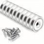 10PCS Ultra-strong Neodymium Magnets With Screws 1.52CM Diameter - Perfect For Kitchen & Office Wall Mounts Industrial Use