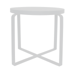 Hinny Side Table - White Textured