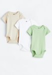3-PACK Short-sleeved Bodysuits - Multi