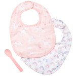 Stephen Joseph Muslin Bib Set Unicorn