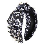 Phalin Halloween Headband For Women Halloween Accessories Rhinestone Candy Corn Pumpkin Ghost Knotted Headband Costume Party Gif