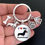 I Love My Dog Alloy Keychain For Men Wallet Backpack Pendant Decoration Dog Mom Dad Animal Keychain For Pet Enthusiast