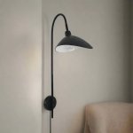 Madison Metal Wall Light Black
