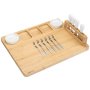 Heartdeco Bamboo Cheese Board Serving Platter Set