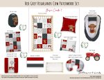 Cot Duvet Bedding Farm Highlands Red Grey Highlands Cow Patchwork
