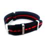 Pagani Design Striped Nato Strap Black & Red - 20MM