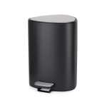 Joseph Joseph Easystore Pedal Bin 5L In Matt Black Stainless Steel - Stainless Steel