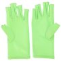 Heallily 1 Pair Uv Shield Glove Gel Nail Manicures Fingerless Glove Anti Uv Mittens Protect Hands From LED Lamp Manicure Dryer For Nail Polish Drying