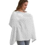 Nursing Cover For Baby Breastfeeding With Rigid Hoop Breathable Soft 100% Muslin Cotton Baby Breast Feeding & Pumping Apron Whit