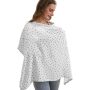 Nursing Cover For Baby Breastfeeding With Rigid Hoop Breathable Soft 100% Muslin Cotton Baby Breast Feeding & Pumping Apron White Polka Dots