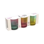 3 Piece 280ML Colourful Juice whisky Glass