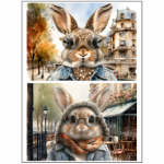 Tear Resistant Deco Print Cool Bunny