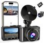 4K Dual Dash Cam Wifi Dash Cam With 64GB Card 4K+1080P Dash Camera With App Control For Cars Built-in G-sensor