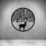 Reindeer With Leaf Horns - Rust Coat L 1000 X H 1000MM