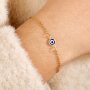 Devil's Eye Shape Chain Bracelet 18K Gold Plated Stainless Steel Adjustable Hand Chain Lucky Protection Jewelry Gift