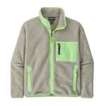 Womens Synchilla Jacket - - Oatmeal Heather W salamander Green L