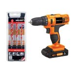 Alpen Rockworth - Cordless Drill Combo With Multicut Drill Bit Set 3 Piece
